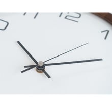 Ixia Walnut Wood Double Sided Wall Clock